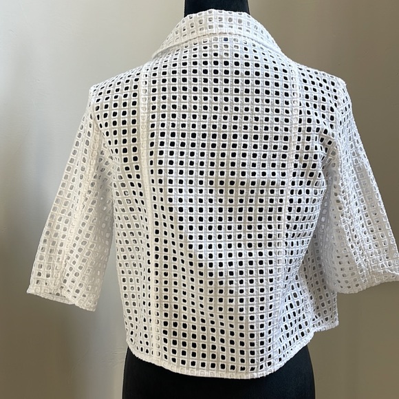 ALDO MARTINS Cotton cutout mesh moto jacket - Picture 5 of 7